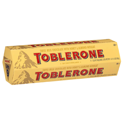 TOBLERONE Milk Chocolate w/Honey & Almond Nougat 600 g