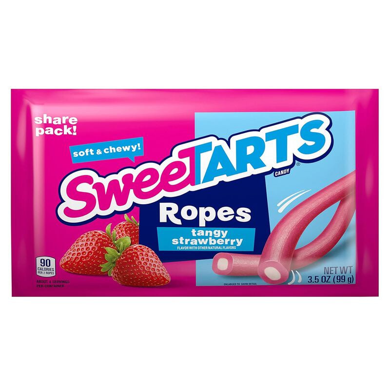SWEET TARTS Chewy Ropes Tangy Strawberry 3.5oz