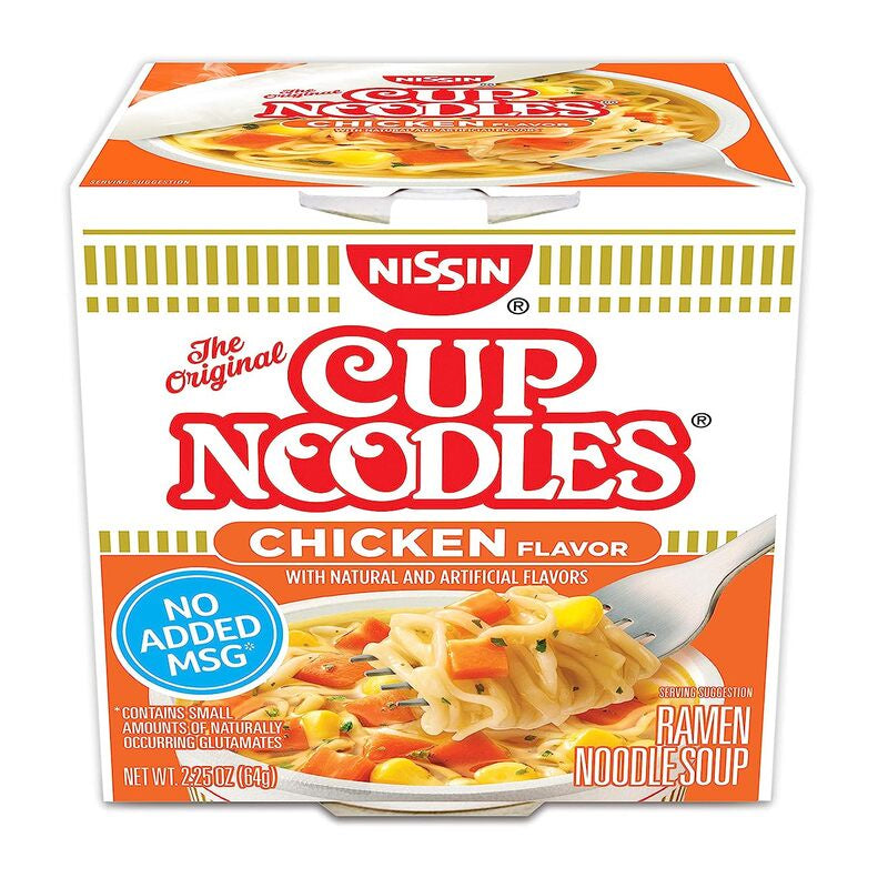 NISSIN Cup Ramen Noodles Chicken Flavor 2.25oz