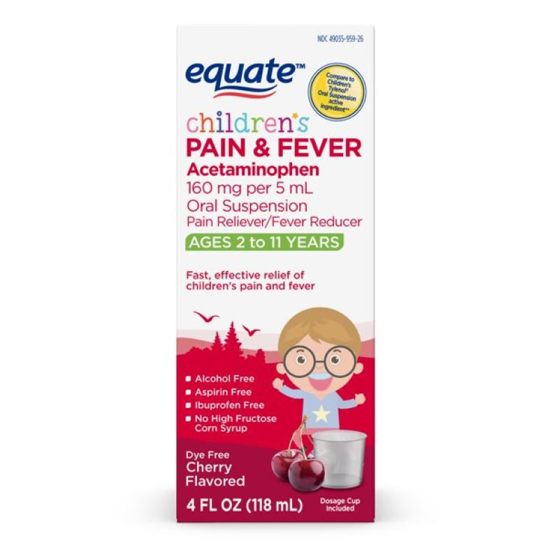 EQUATE Children's Pain & Fever Acetaminophen 4oz