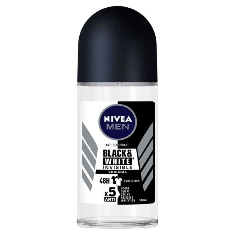 NIVEA MEN Black & White Invisible Roll On Deodorant 50ml