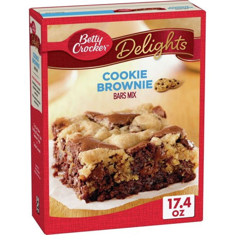 BETTY CROCKER DELIGHTS PB Cookie Brownie Bars Mix 17.2oz