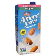 BLUE DIAMOND Almond Breeze Original Unsweetened 32oz