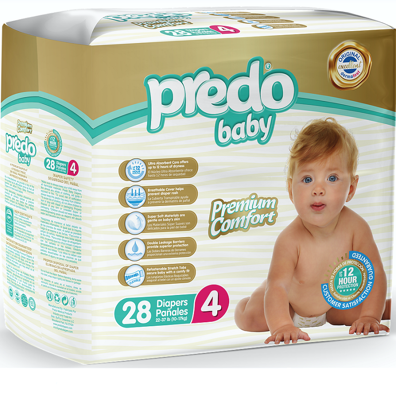 Predo Baby Diapers Size 4 - 28 count