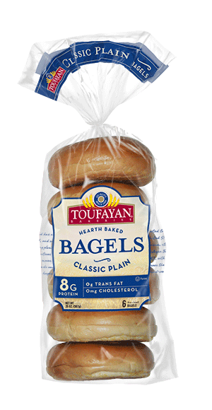 TOUFAYAN Plain Bagels 6 ct