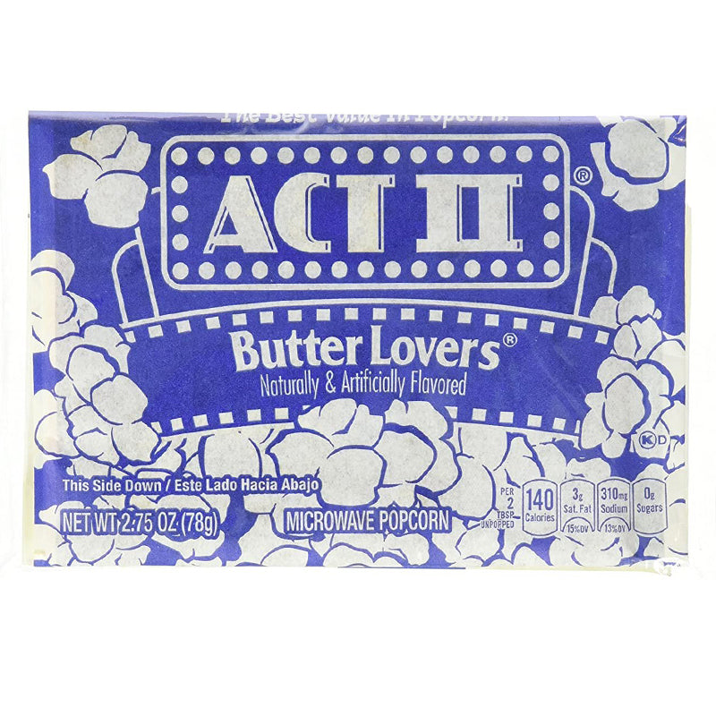 ACT II Microwave Popcorn Butter Lovers 85g