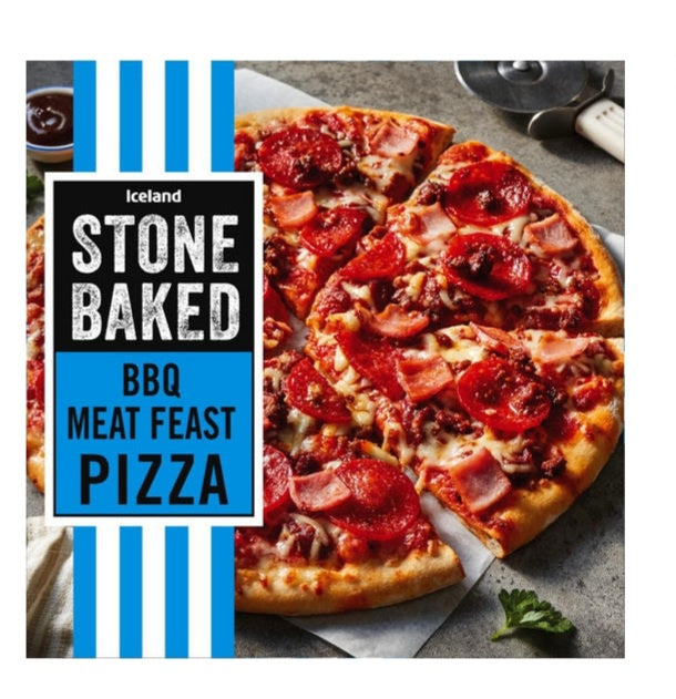 ICELAND Stone Baked BBQ Meat Feast Pizza 408g