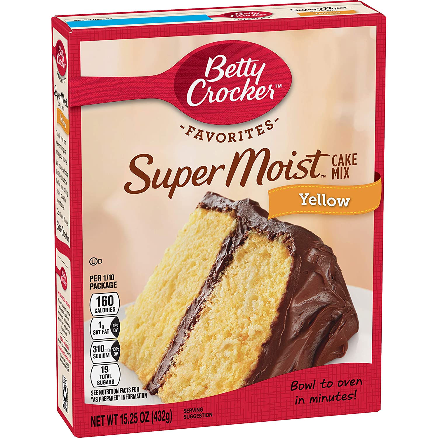 BETTY CROCKER Super Moist Yellow Cake Mix 15.25oz