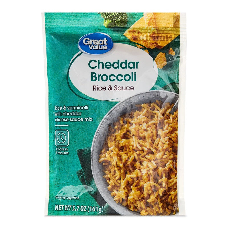 GREAT VALUE Rice & Sauce Cheddar Broccoli 5.7oz
