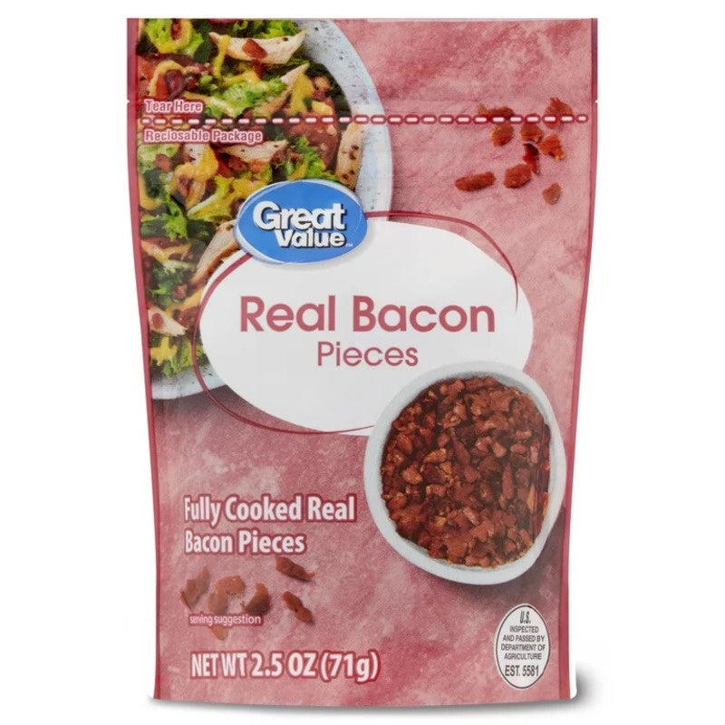 GREAT VALUE Real Bacon Pieces 2.5oz