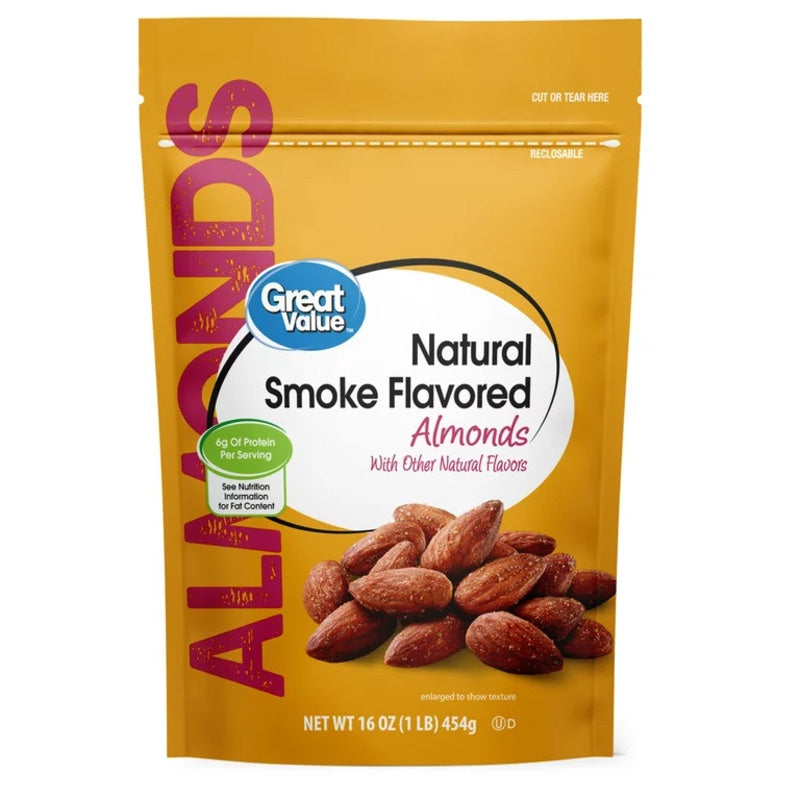GREAT VALUE Natural Smoke Flavoured Almonds 16oz