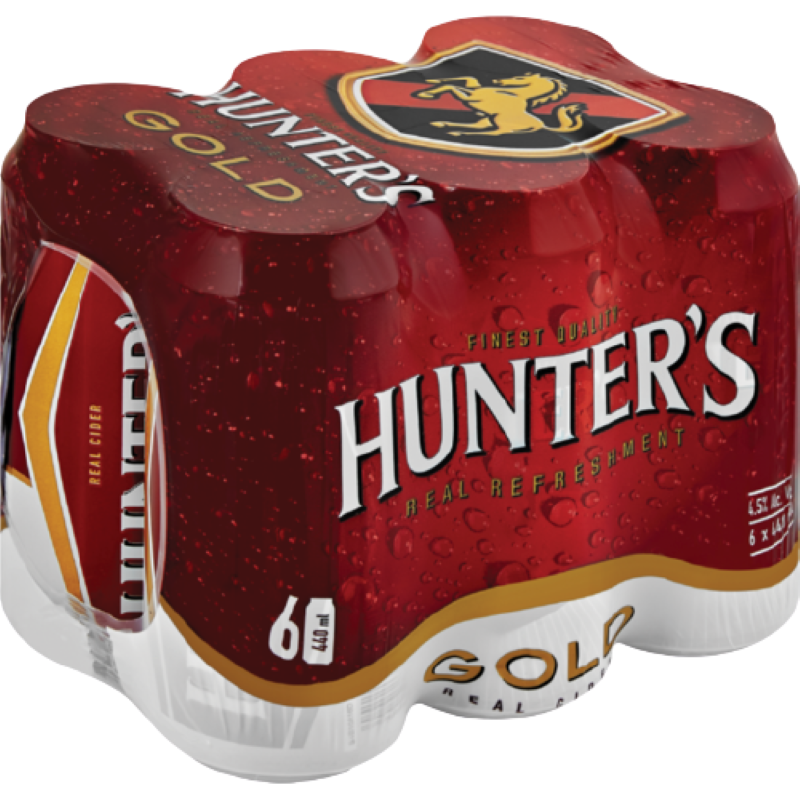 HUNTER'S Gold Cider 330 ml 6 pack