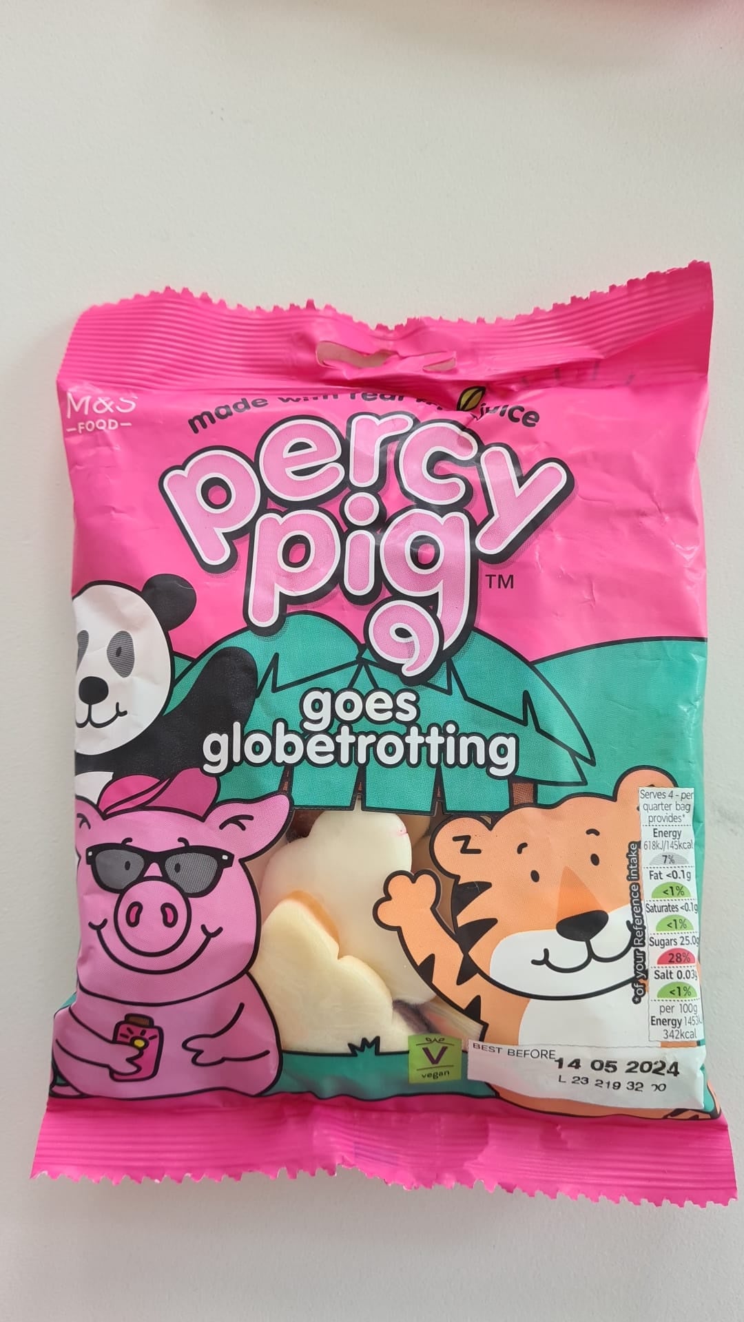 PERCY PIG Goes Globetrotting 150g