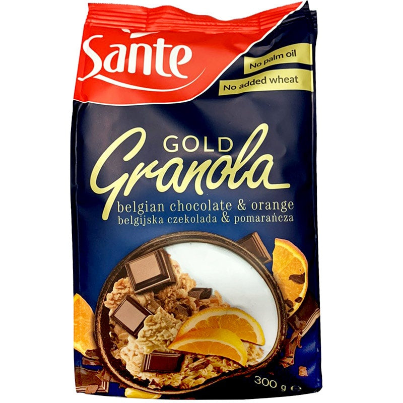 SANTE Gold Granola Belgian Chocolate & Orange 300g
