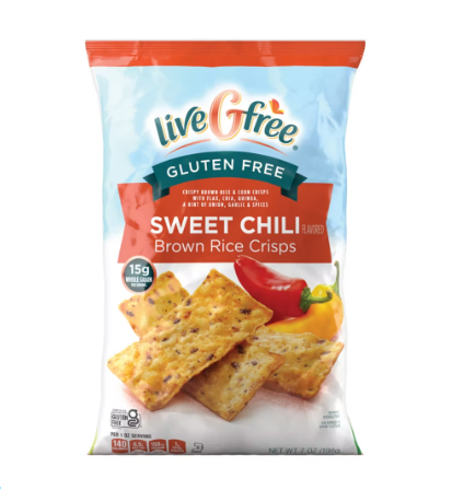 LIVE G FREE Brown Rice Crisps GF Sweet Chili 7 oz