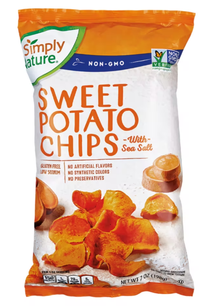 Simply Nature Sweet Potato Chips with Sea Salt 7oz