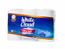WHITE CLOUD Ultra Soft Bathroom Tissue 12 Rolls