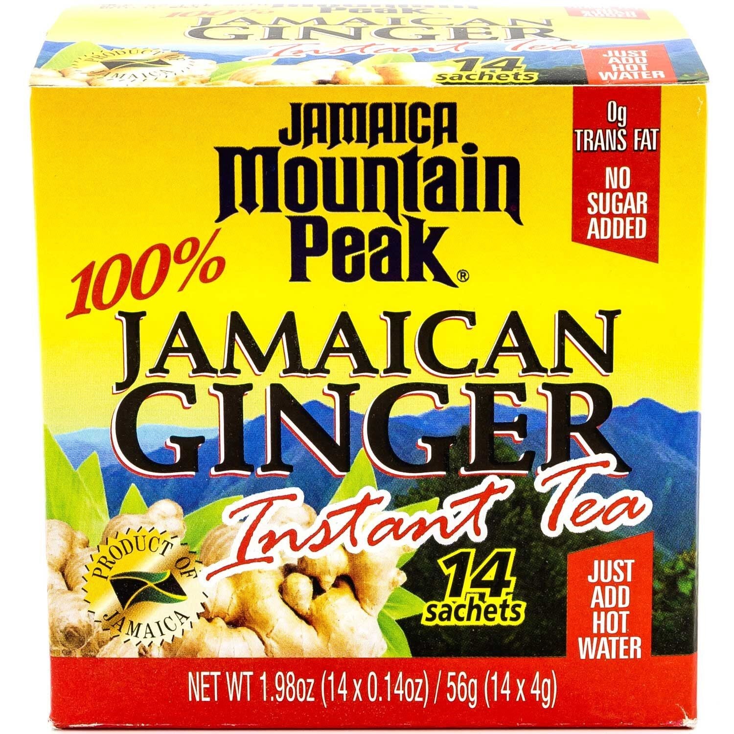 JAMAICA MOUNTAIN PEAK Ginger Tea Unsweetened 14 pk