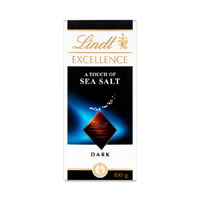 LINDT Excellence Dark Sea Salt Chocolate 100 g