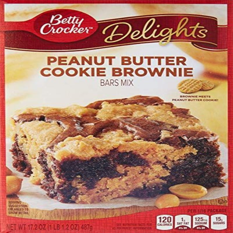 BETTY CROCKER Peanut Butter Cookie Brownie Mix 17.2oz