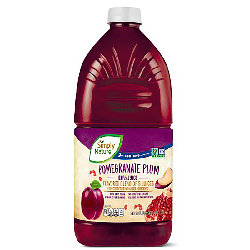 SIMPLY NATURE 100% Juice Pomegranate Plum 64oz