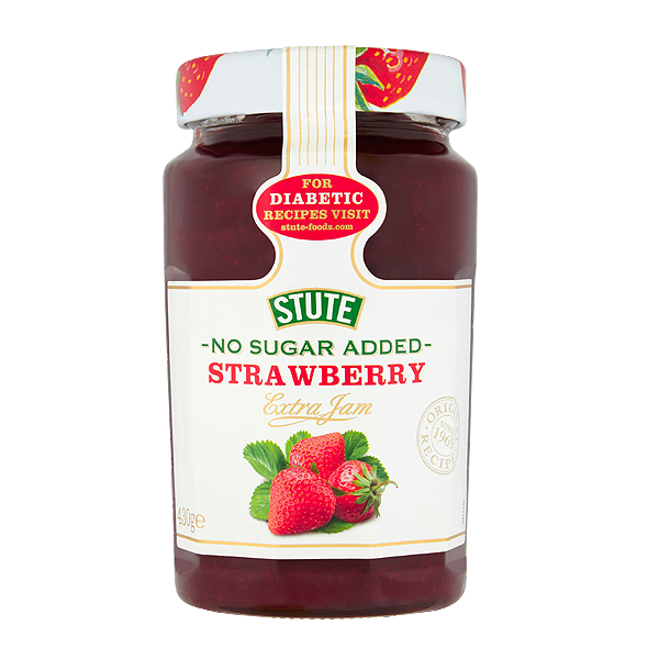 STUTE No Sugar Strawberry Jam 430g