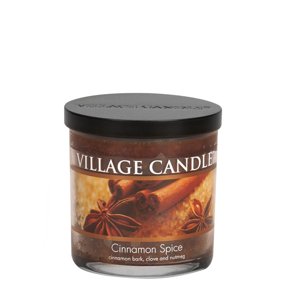 Village Candle Cinnamon Spice Small Black Lid