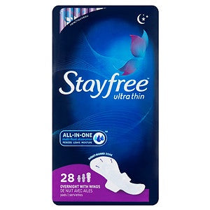 STAYFREE Overnight w/Wings 28 count