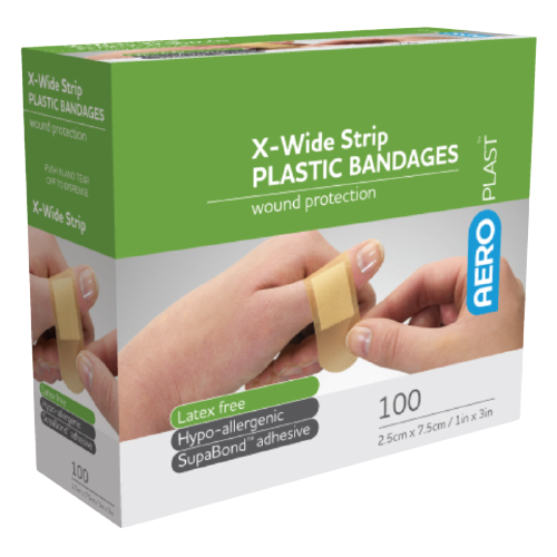 Aero Plast X-Wide Plastic Bandages 100 count