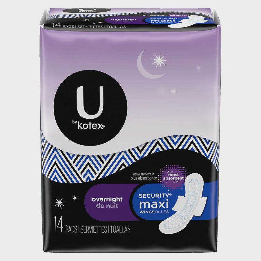 KOTEX Overnight Maxi w/Wings 14 count