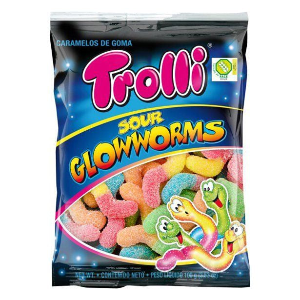 TROLLI Sour Glowworms 100 g