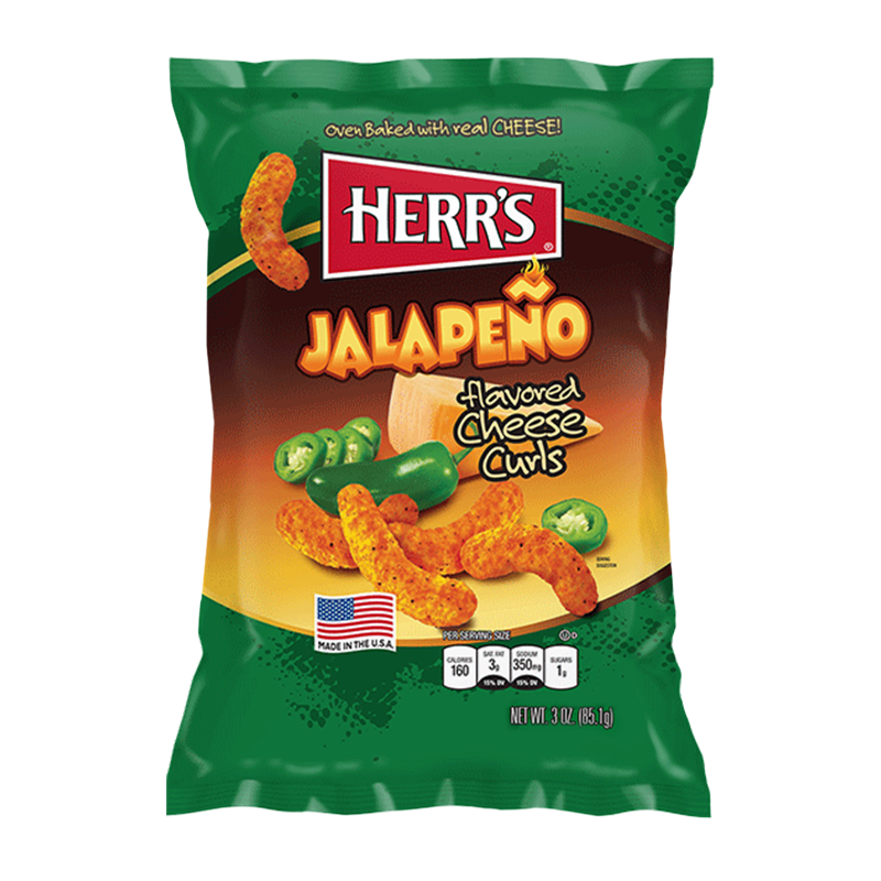 HERR'S Jalapeno Corn Curls 1 oz