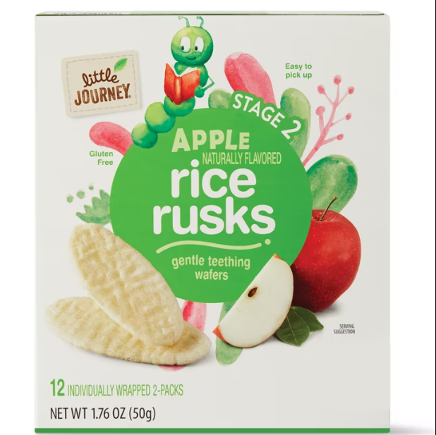 LITTLE JOURNEY Rice Rusks Apple 1.76oz