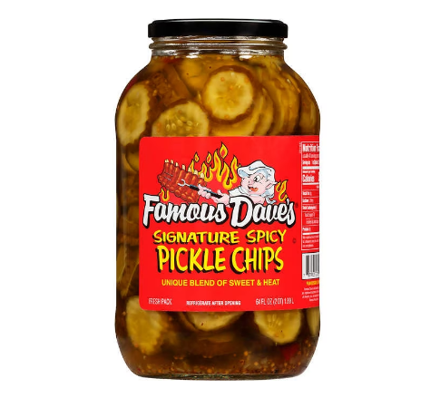 FAMOUS DAVE'S Sweet & Spicy Pickle Chips 64oz