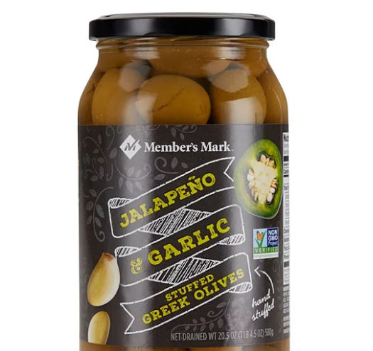 MEMBER'S MARK Jalapeno & Garlic Stuffed Olives 20.5 oz