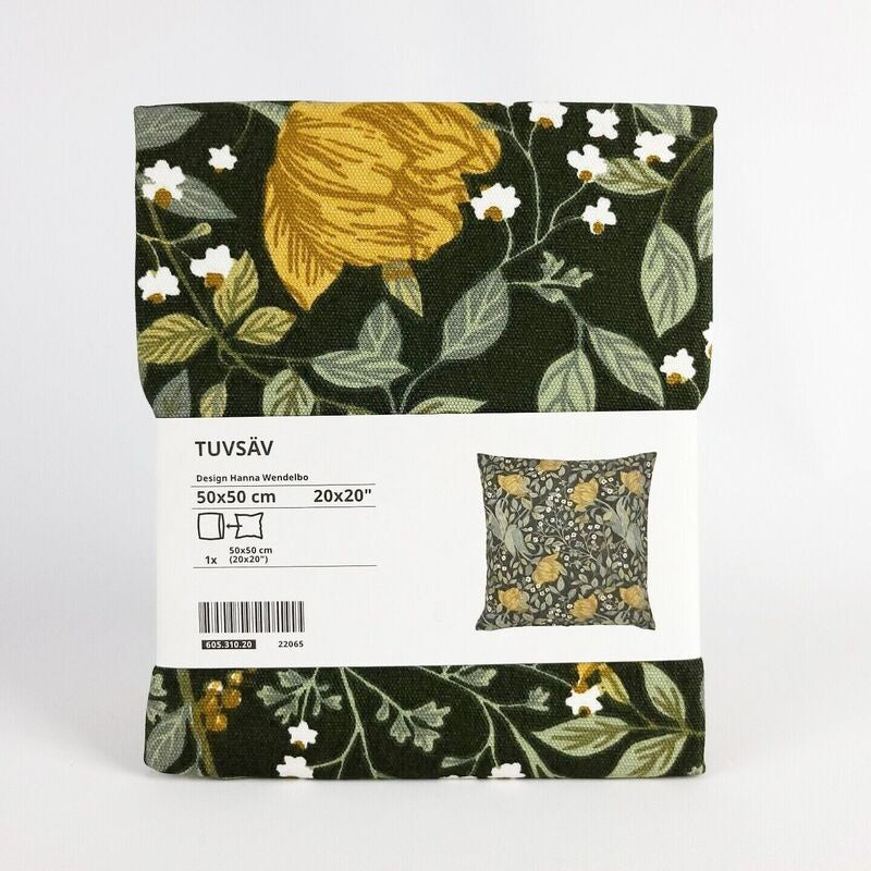 Tuvsav Cushion Cover Deep Green/Floral Pattern