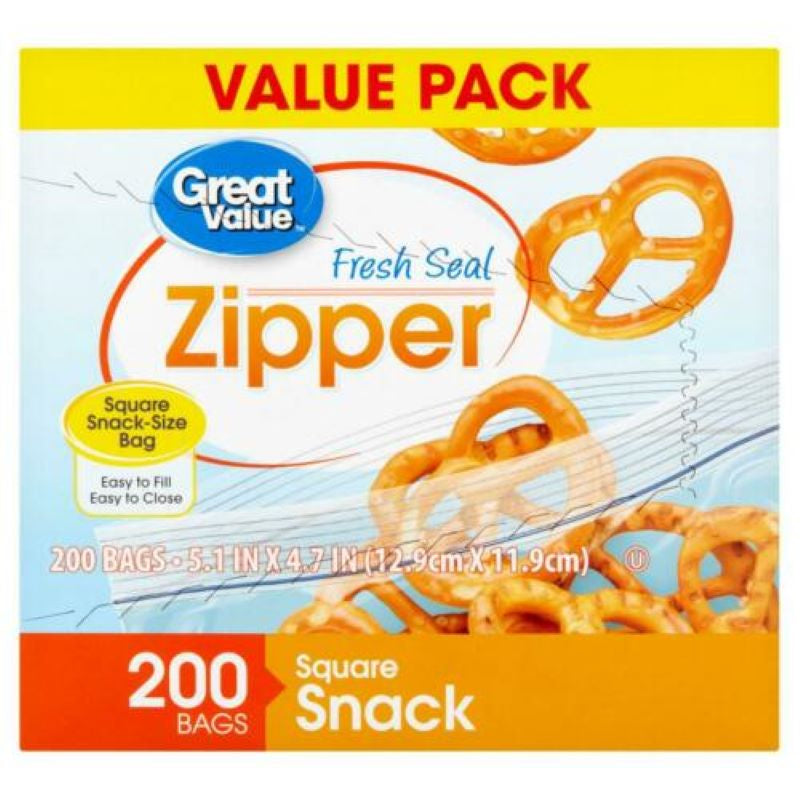 GREAT VALUE Snack Square Bags 200 ct