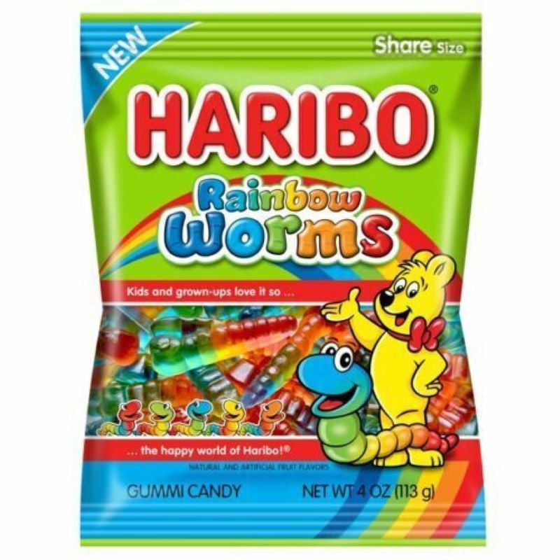 HARIBO Rainbow Worms 4oz