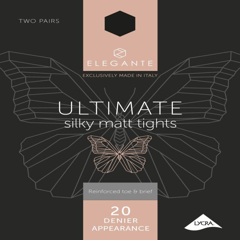 ELEGANTE Ultimate Silky Matt Black Medium 2 pack